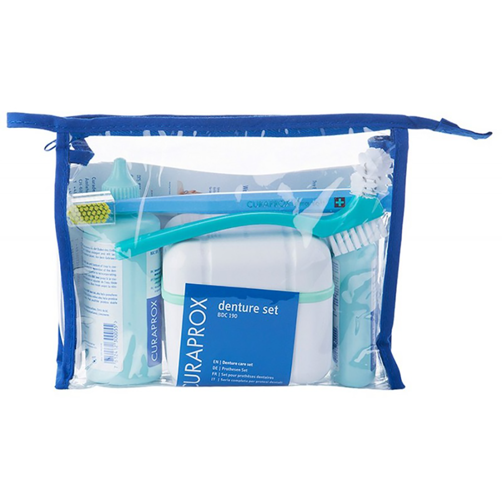 CURAPROX BDC 190 Cleaning Set - Mouth Guard Cleaning Set, Cleaning Solution, Snoring Mouth Guard Cleaner, Mouthpiece cleaner, Cleaning Brush-image-01AC0038