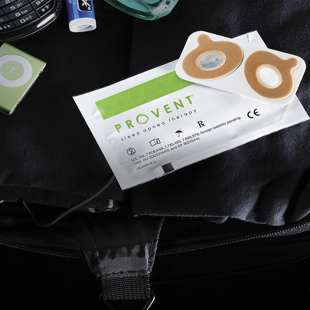 Provent EPAP Patch to prevent sleep apnea