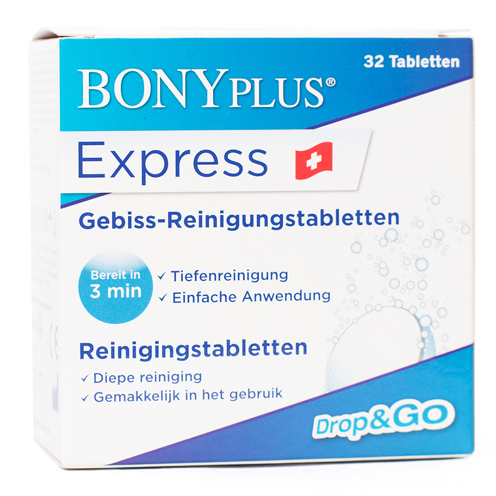 BONYplus Express - Denture Cleaning Tablets, Mouth Guard Cleaning Tablets, Retainer Cleaning Tablets