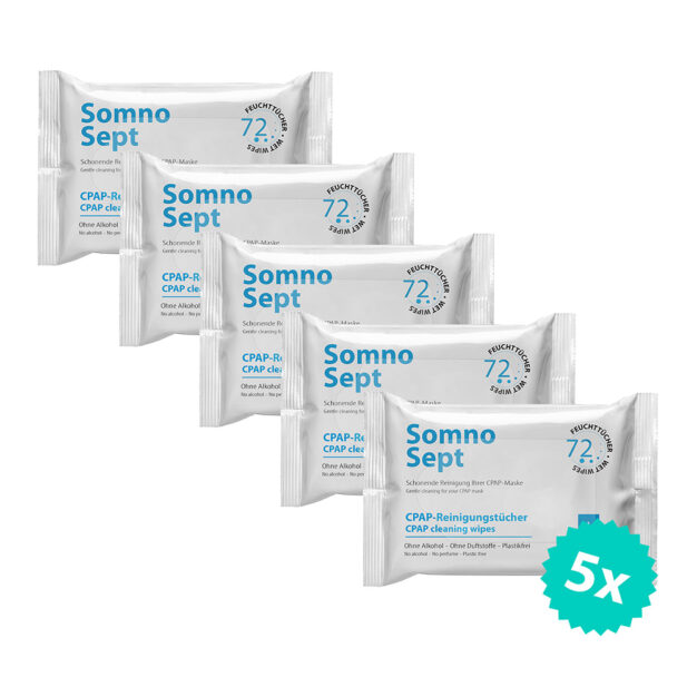 SomnoSept CPAP cleaning wipes pack of 5