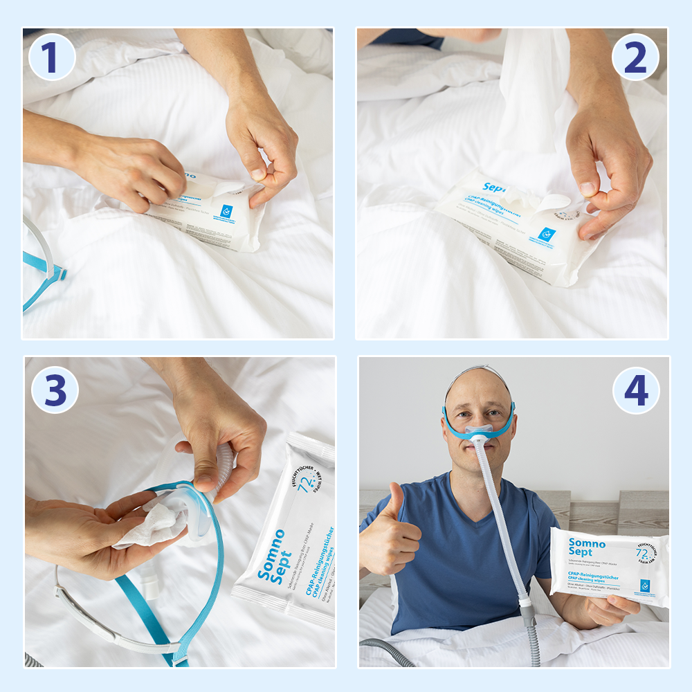 Salviette CPAP SomnoSept - Confezione Da 3 X 72 Pezzi Per Pulizia Maschera - Foto 9