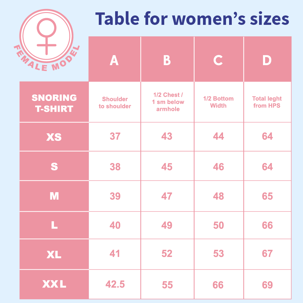 Size table for women