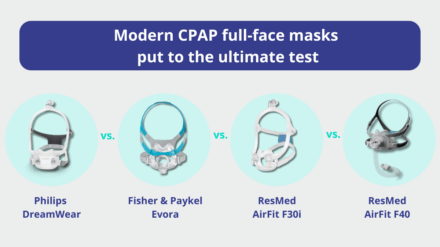 Modern CPAP full-face masks put to the ultimate test: Evora vs. AirFit F40 vs. AirFit F30i vs. DreamWear
