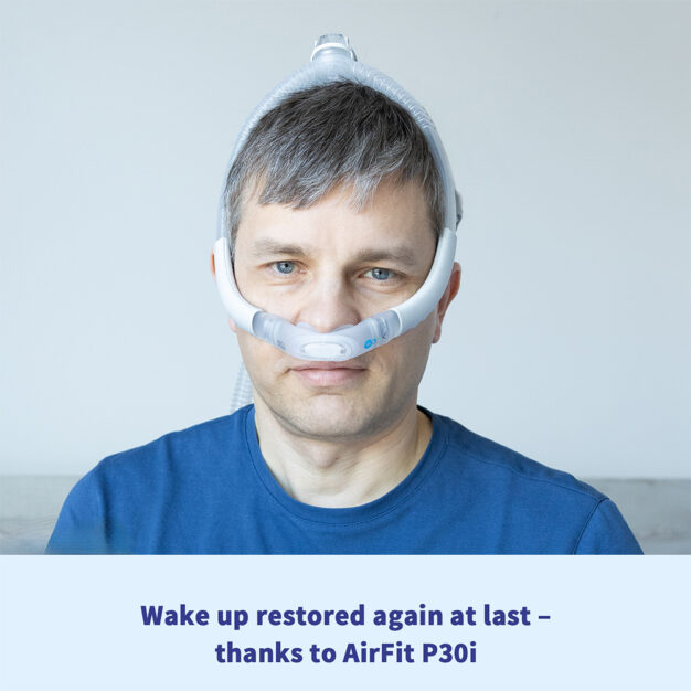 ResMed AirFit P30i Nasenpolstermaske Frontansicht nah