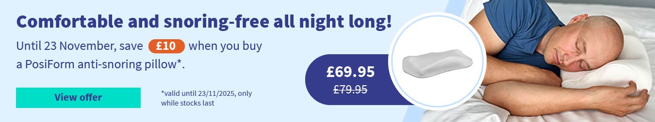 Discount when you buy a PosiForm anti-snoring pillow 01