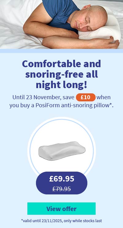 Discount when you buy a PosiForm anti-snoring pillow 05