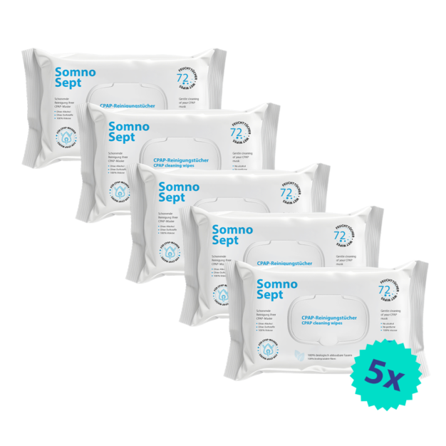 SomnoSept CPAP cleaning wipes pack of 5