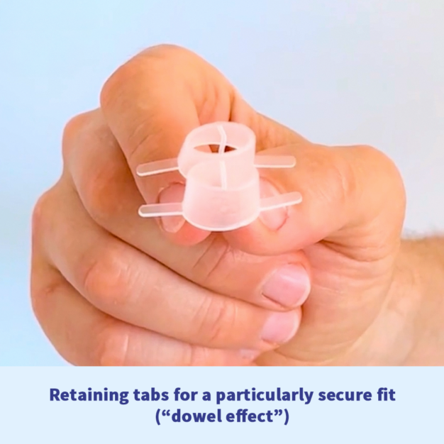 oxyhero push retaining tabs for a secure fit